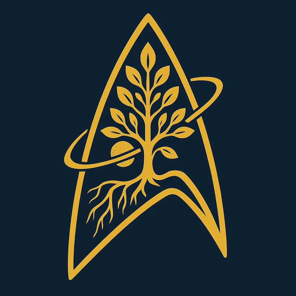 Starfleet en y integrant des motifs naturels comme des racines des planetes ou des vortex energetiques symbolisant la vie