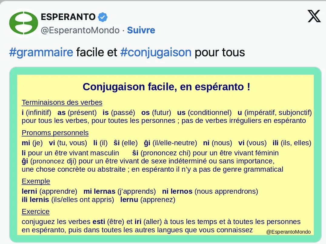 gramaire esperanto